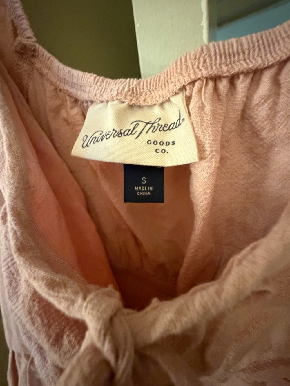 Universal Thread Pale Pink Front-Tie Blouse
